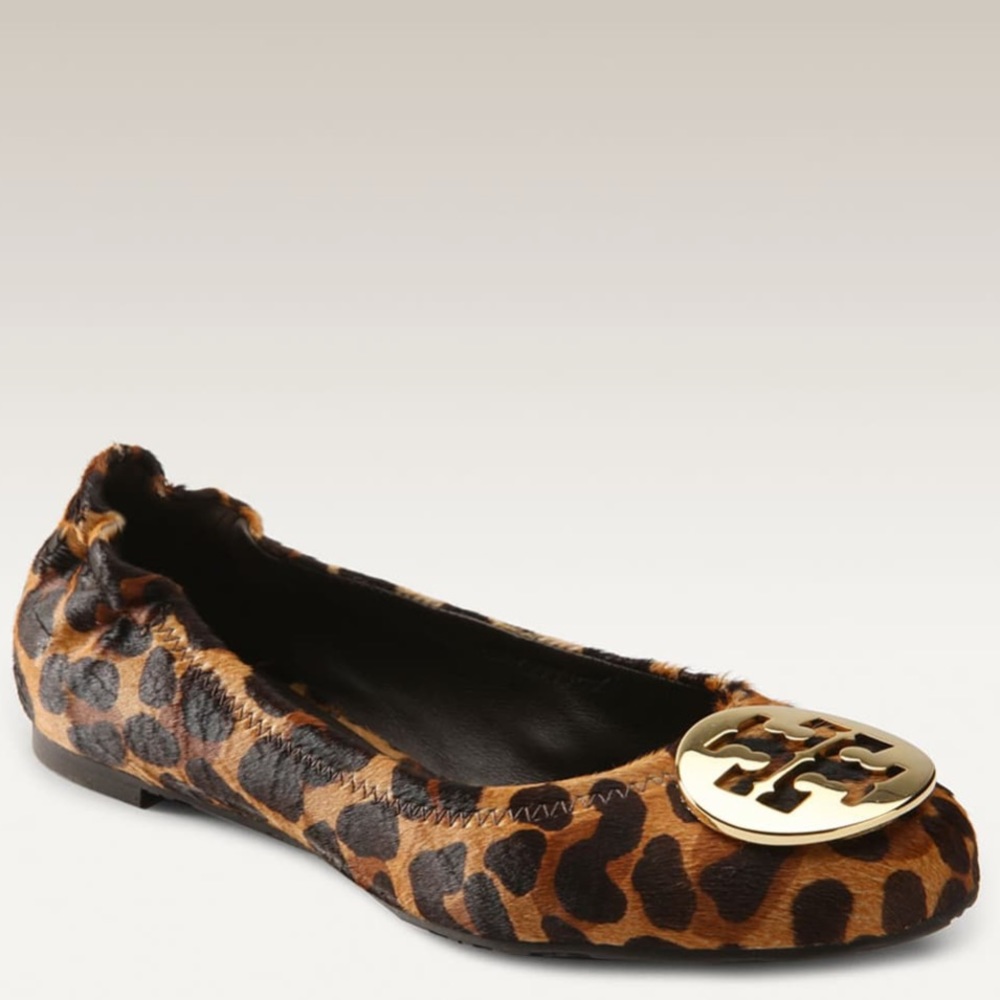 Toy Burch animal print flats